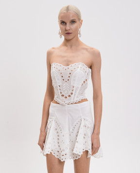 Charo Ruiz Белый топ Kai с вышивкой 263100