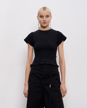 Vetements Чорна футболка WE76TR422B