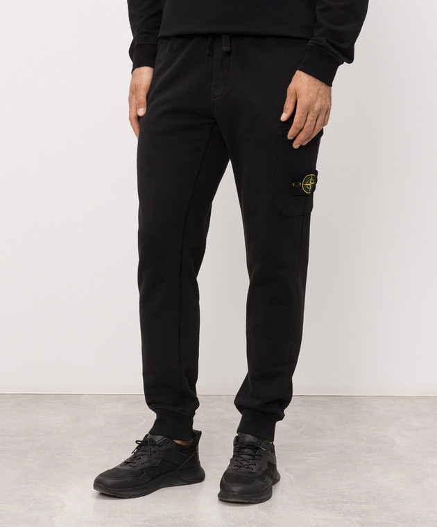 Stone Island Черные джоггеры с логотип патч L1S156200010S0051 изображение 3
