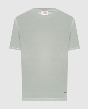 Enrico Mandelli Зеленая футболка с нашивкой логотипа 3K052A5677