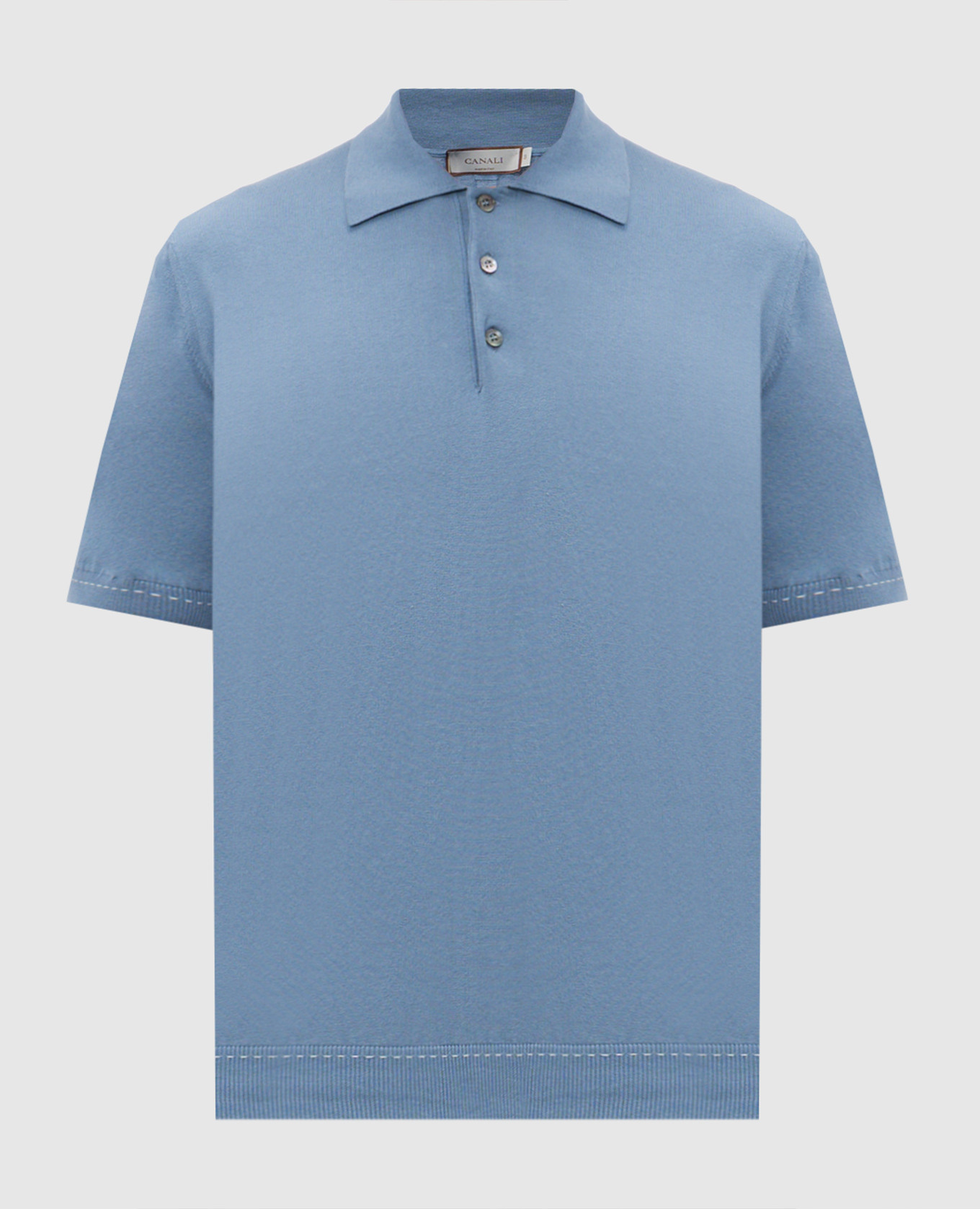 

Голубое поло с шелком, Голубой, Поло