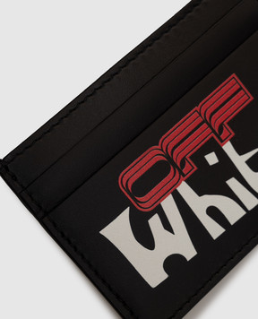 Off-White Черный кожаный картхолдер Goofy OWMND04F26LT01