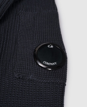 C.P. Company Детский синий кардиган с патчем CUW00PLHE831014