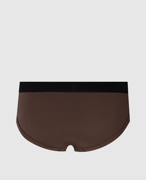 Tom Ford Коричневі труси-бріфи з логотипом T4LC11040ВЛ26