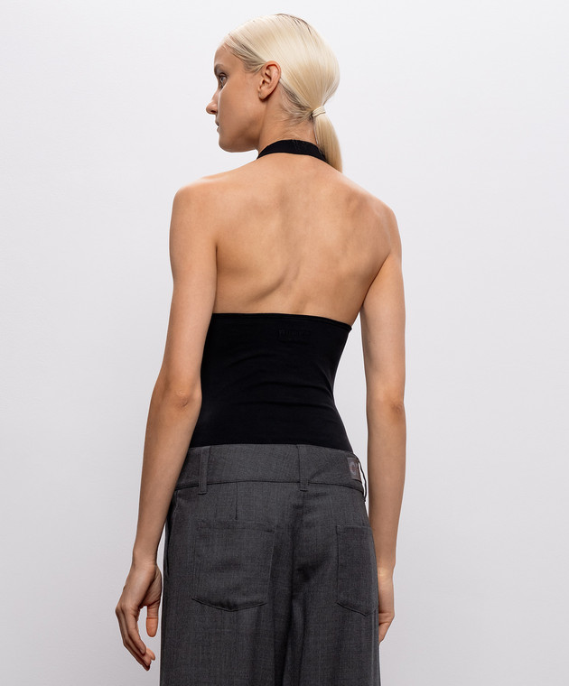 Vetements Черное боди в принт с открытой спиной WH27BO207B изображение 4