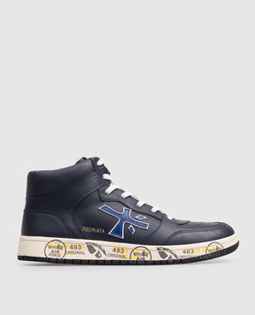 Premiata Дитячі сині шкіряні кросівки Marc 323695043640