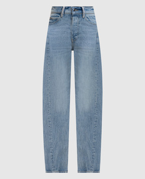 Alexander Wang Голубые джинсы-бананы с кристаллами 4DC1264943
