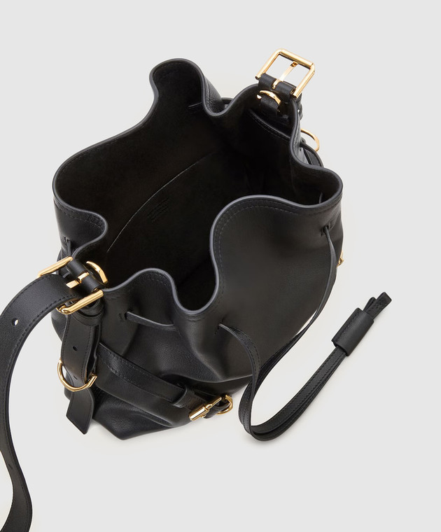 Givenchy Чорна шкіряна сумка-кісет Voyou BB518PB2AE зображення 4