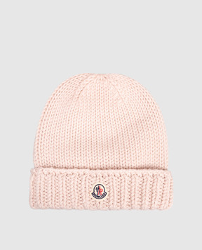 Moncler ENFANT Дитяча рожева шапка з вовни K29543B00026M1172