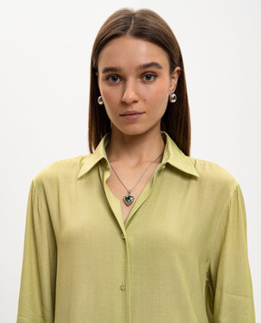 Darkai Сріблястий ланцюжок Trillion Tourmaline з білим золотом DICI0062