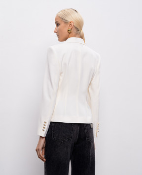 Dolce&Gabbana Бежевый двубортный жакет из шерсти F27ACTFUBGC