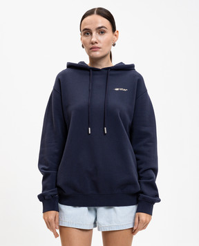 Off-White Синие худи Ink Arrow 2BB035F25FLE002
