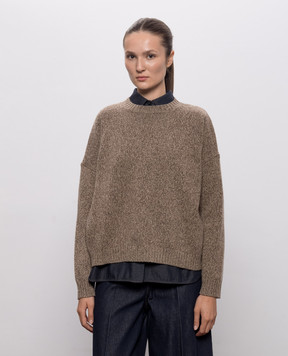 Max Mara Weekend Коричневый свитер SIBARI из шерсти WKDSIBARI