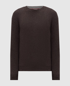 Brunello Cucinelli Коричневий светр з кашеміру M2274100