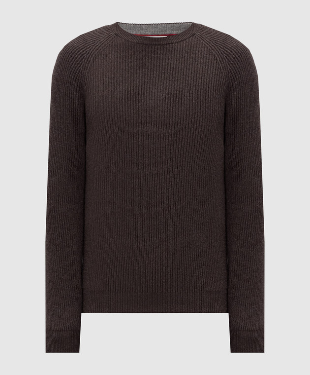 Brunello Cucinelli Коричневий светр з кашеміру M2274100