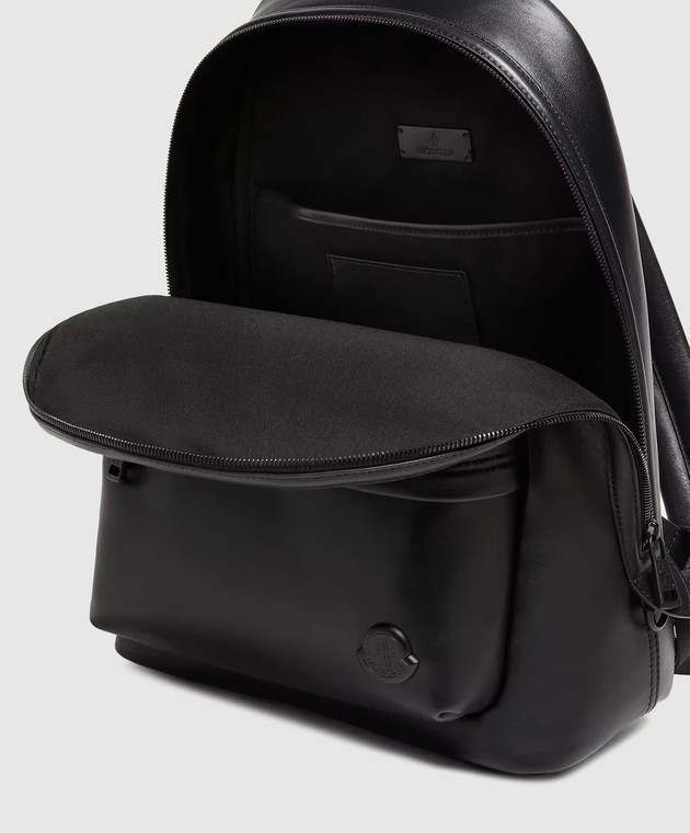 Moncler Черный кожаный рюкзак Carlo L209A5A00001M9597 изображение 4