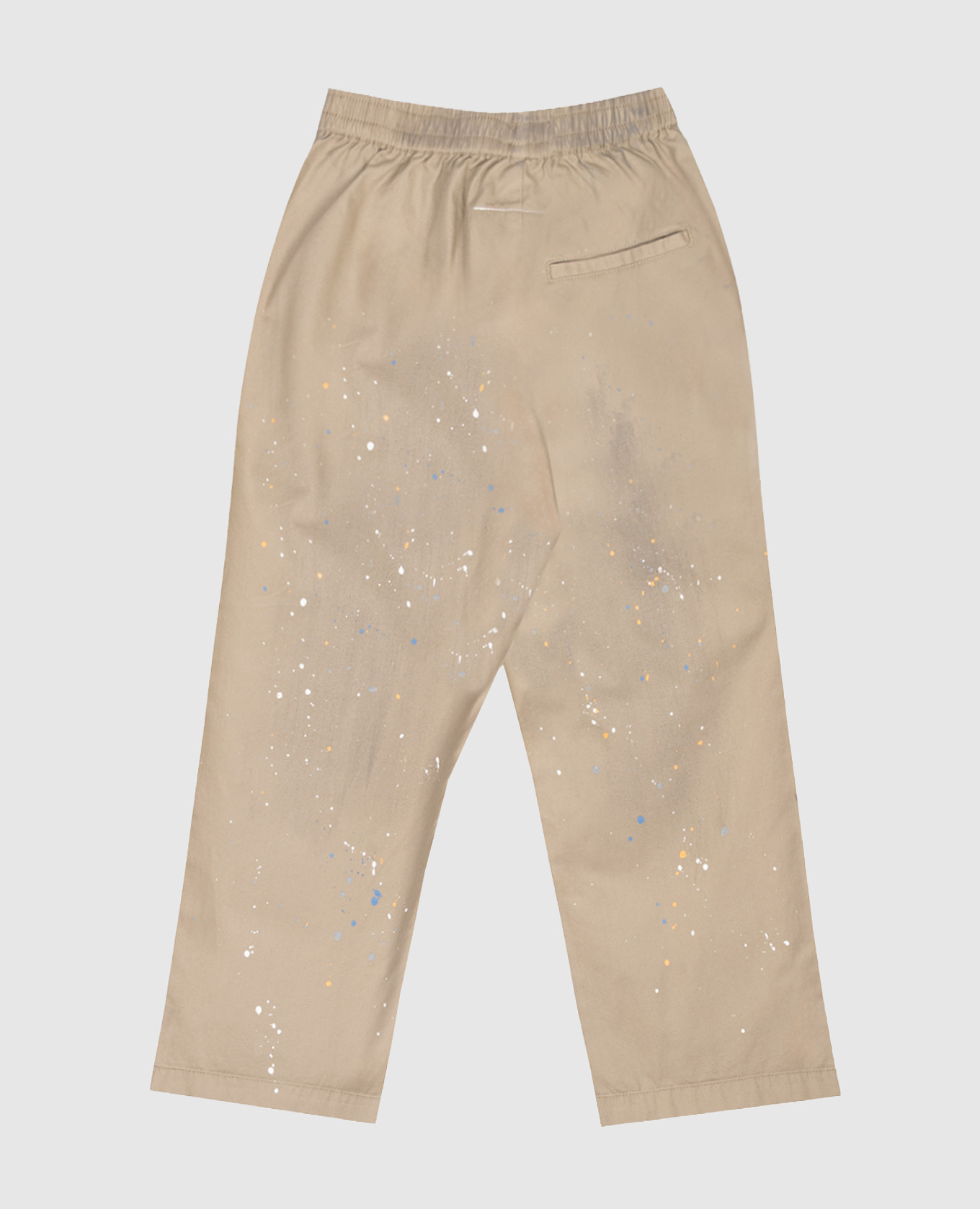 Детские коричневые брюки в принте в виде пятен краски