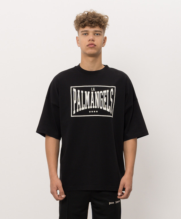 Palm Angels Чорна футболка Vintage Box з принтом PAMAA003JR004 зображення 3