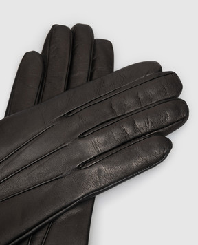 Sermoneta Gloves Чорні шкіряні рукавички B27TOUCH