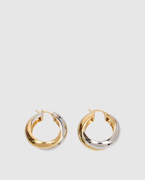 Missoma Серьги-конго Lucy Williams Chunky Entwine с позолотой и родиевым покрытием LWAGSE7NS