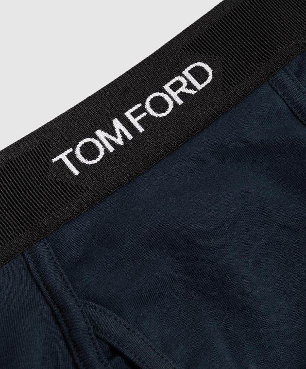 Tom Ford Синие трусы-боксеры с узором логотипа T4LC31040 изображение 3
