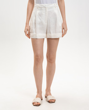 Faithfull Білі шорти Hardy з льону FFC15WHT