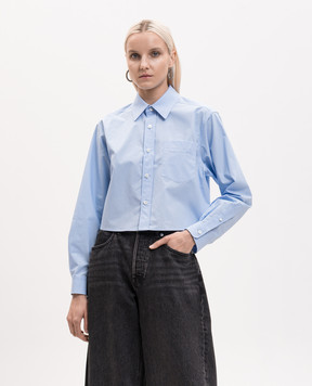 Alexander Wang Блакитна сорочка з вишивкою логотипа 1WC3261347