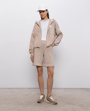 Brunello Cucinelli Бежевая спортивная куртка MG927VT406
