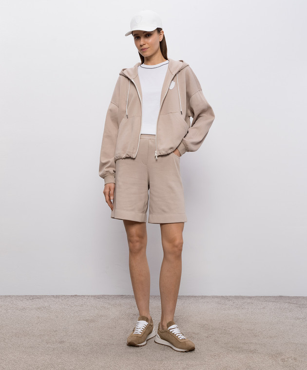 Brunello Cucinelli Бежевая спортивная куртка MG927VT406 изображение 2
