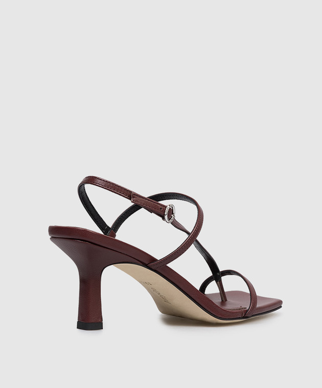 Aeyde Бордові шкіряні босоніжки Elise HS0172001012126 зображення 3