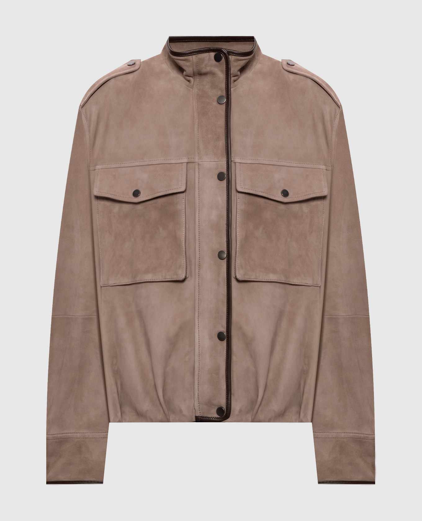 Коричневая замшевая куртка