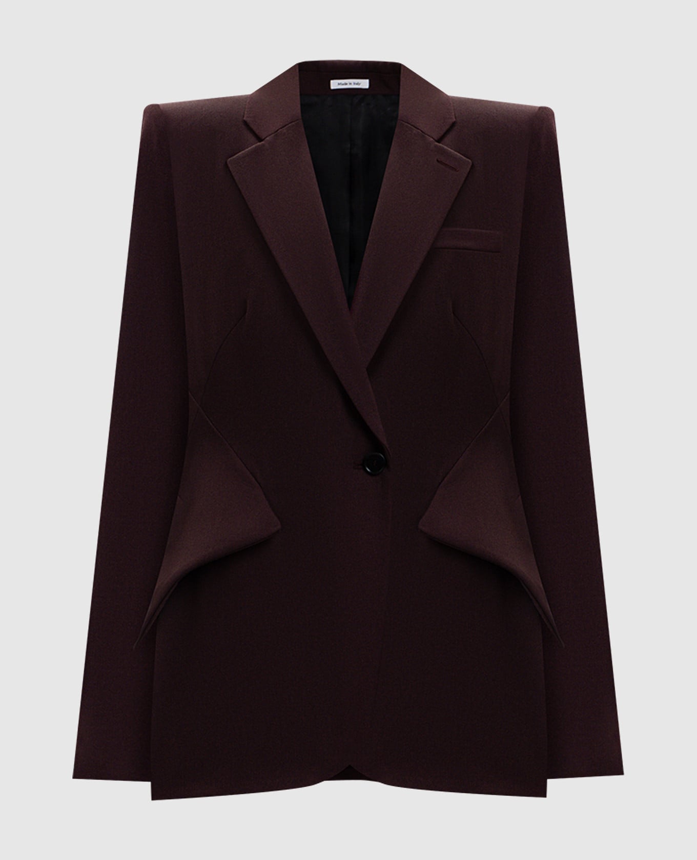 Бордовый жакет из шерсти