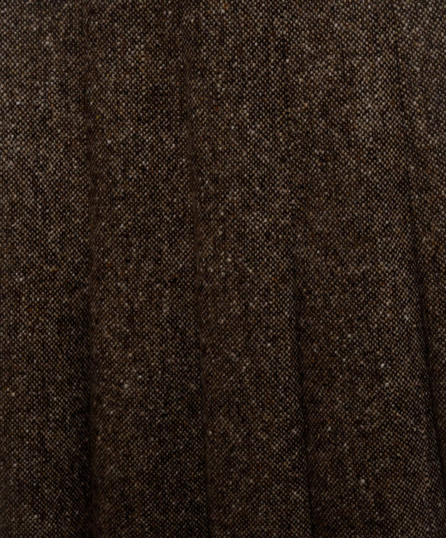 Brunello Cucinelli Коричневая юбка с шерстью MD002G4092 изображение 5