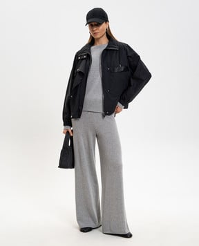 LISA YANG Серые брюки Marlo из кашемира 2024102