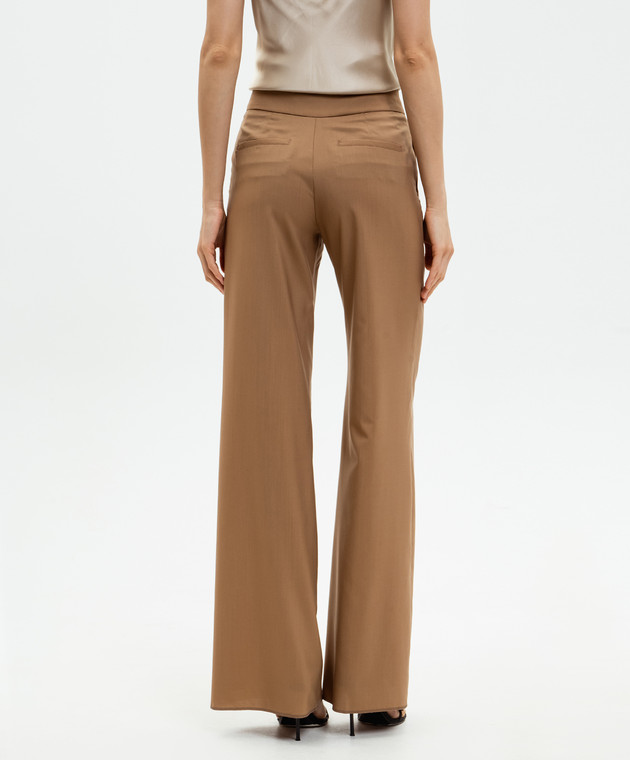 Marco Pescarolo Коричневые брюки Diana из шерсти и шелка DIANAD5314 изображение 4