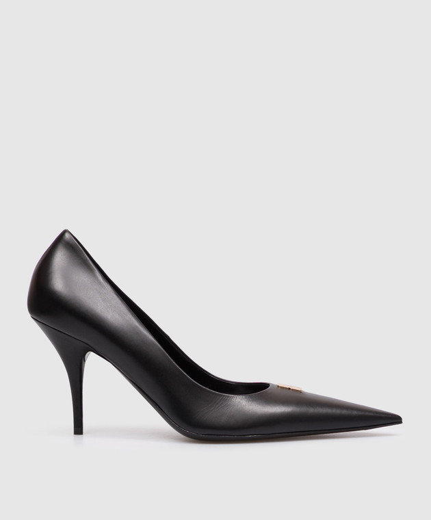 Balenciaga Черные кожаные туфли Avenue Bb Editor 845393WA919