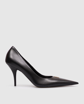 Balenciaga Черные кожаные туфли Avenue Bb Editor 845393WA919