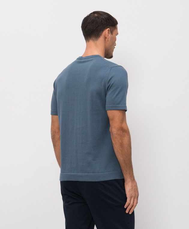 Woolrich Синя футболка з нашивкою логотипа CFWOKN0355MRUF0787 зображення 4