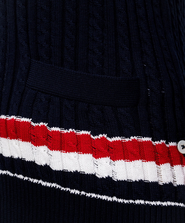 Thom Browne Синій кардиган у візерунок FKC706AY3014 зображення 5