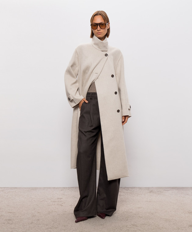 Brunello Cucinelli Бежевый топ с кашемиром с люрексом M9A822204 изображение 2