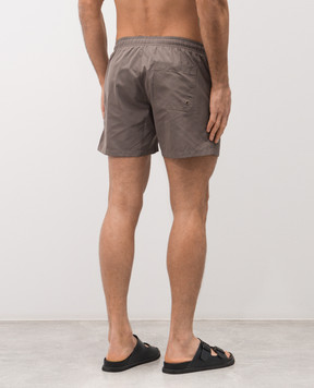 Peserico Коричневые шорты для плавания с вышивкой эмблемы R17001C0RCC808