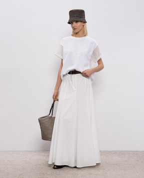 Brunello Cucinelli Белая футболка прямого кроя M0T81BX800