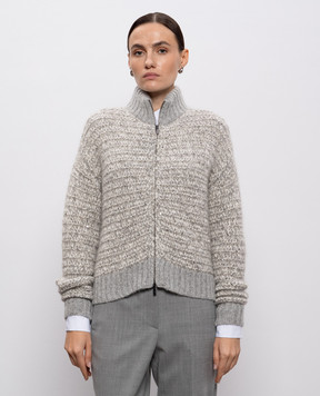 Peserico Серый кардиган с шерстью альпаки S99406F039283G