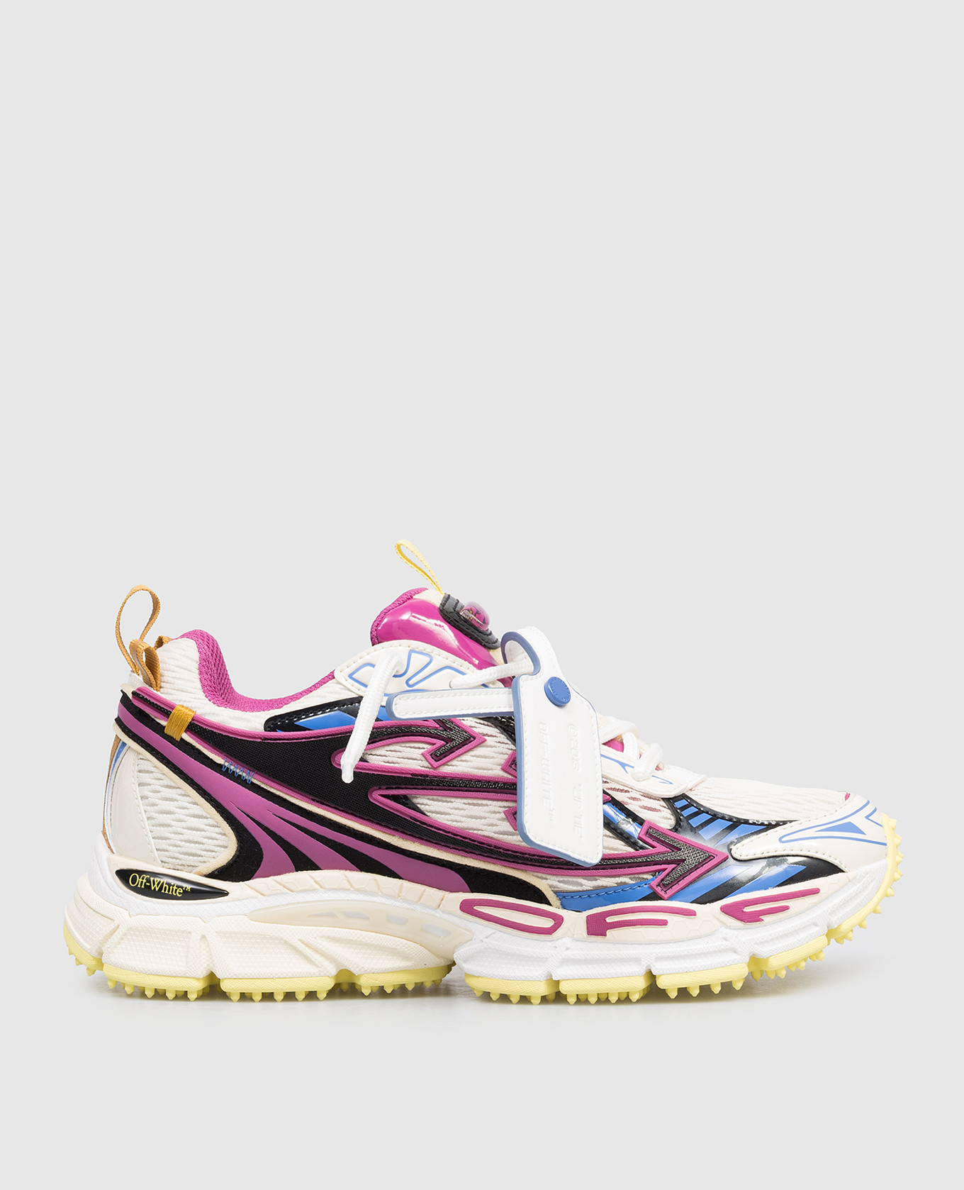 Бежевые комбинированные кроссовки OW Be Right Back с логотипом