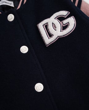 Dolce&Gabbana Дитячий синій бомбер з вовною L52B03G7PDA