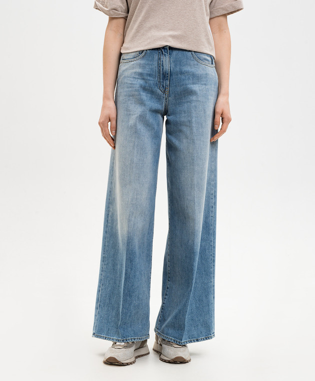 Peserico Блакитні джинси з ефектом потертості A04114L89Q04946 зображення 3