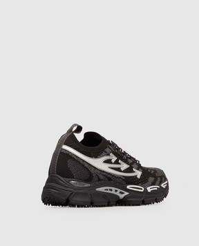 Off-White Черные кроссовки Be Right Back в узор OF06207001