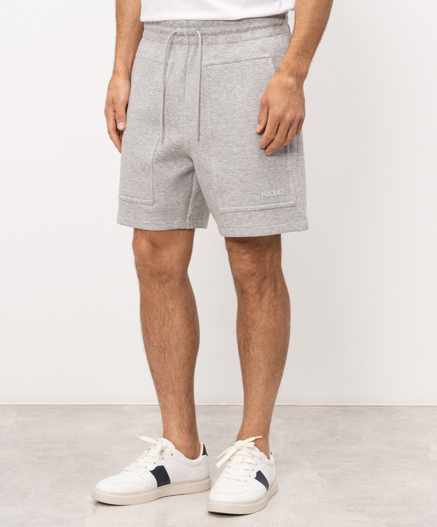 Mackage Сірі меланжеві шорти Elwood з фактурним логотипом ELWOODR зображення 2