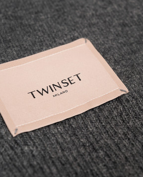 Twinset Серый шарф с шерстью 262TO5580