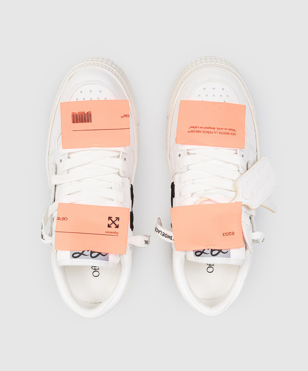 Off-White Бежевые комбинированные кроссовки OW Be Right Back логотипом OWIA28EC99LEA001 изображение 4